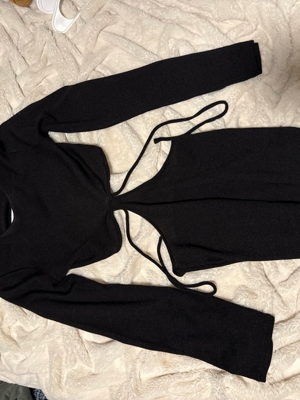 Divided Black Long Sleeve Cutout Bodycon Dress